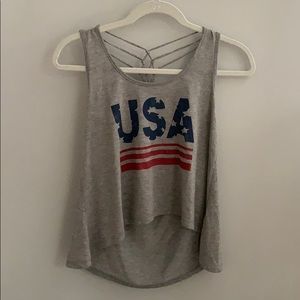 USA Cropped Tank Top